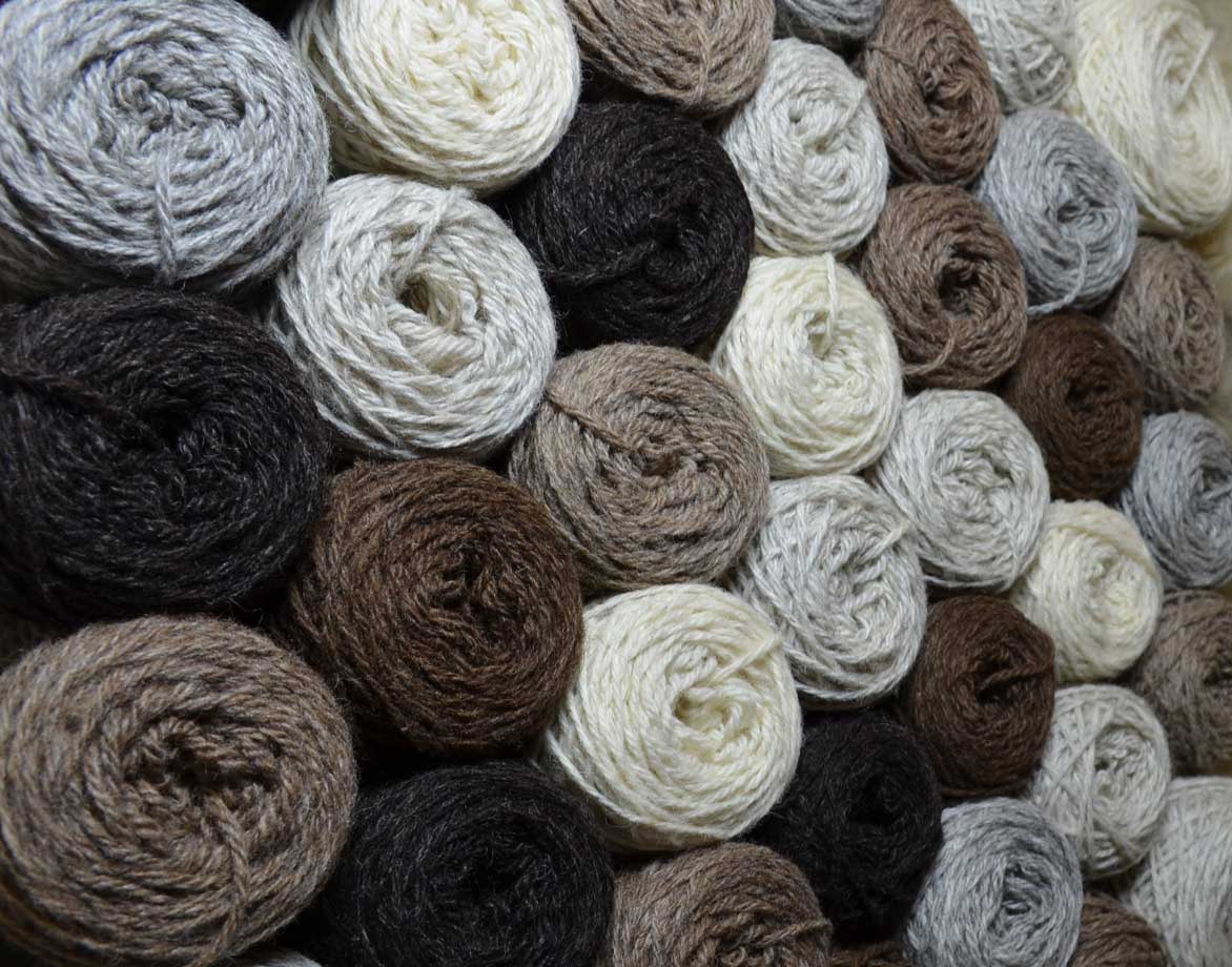 Foula Wool Yarn display